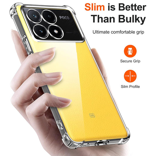 Hülle für Xiaomi Poco X6 Pro, Techsuit, stoßfest klar, transparent