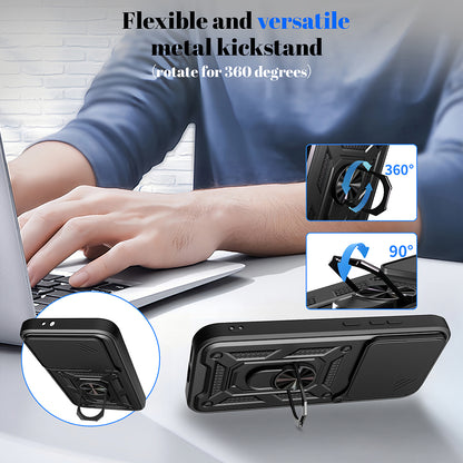 Hoes voor Xiaomi Poco X8 Pro, Techsuit, CamShield, Zwart