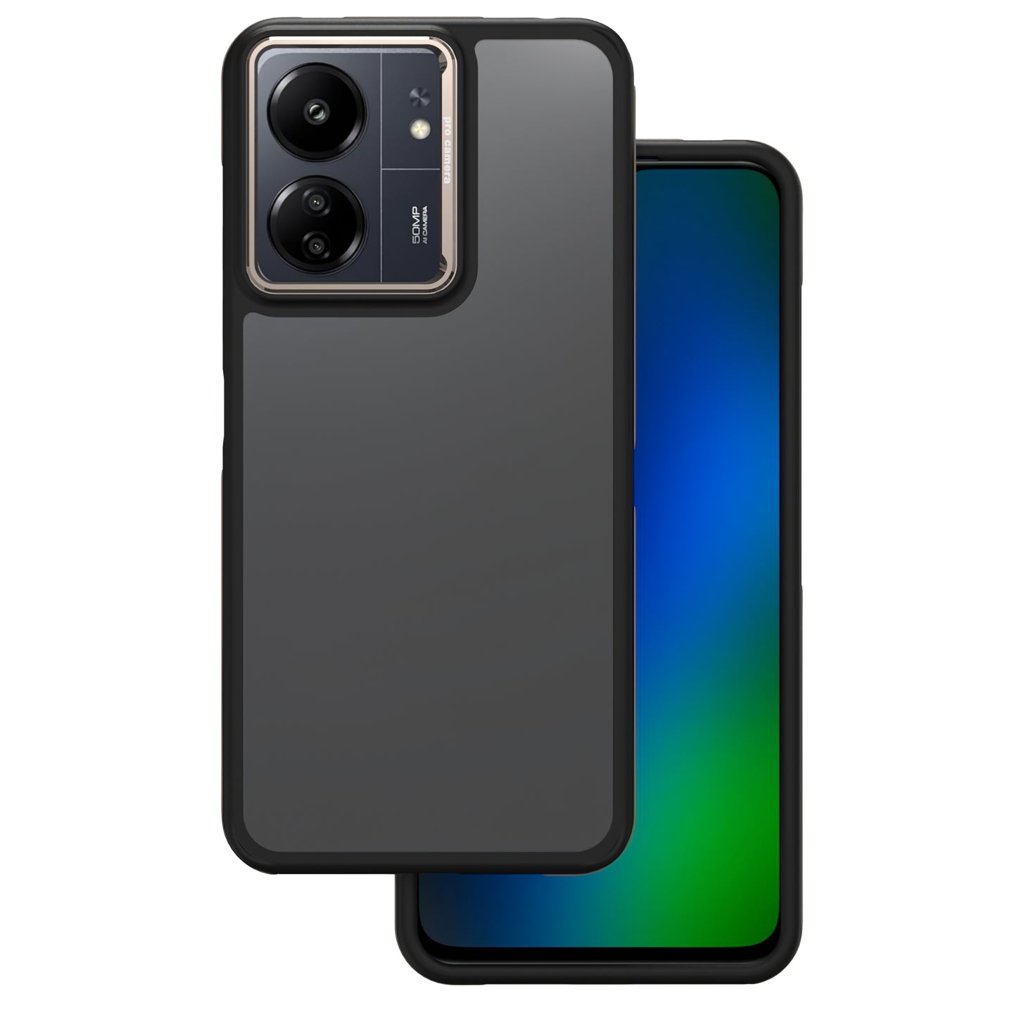 Hoesje voor Xiaomi Poco M6 / Redmi 13C 5G, OEM, Crystal Black, Grijs