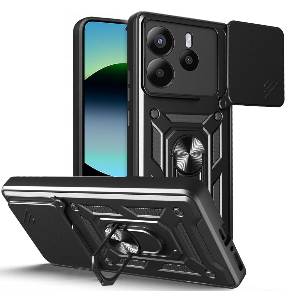 Hülle für Xiaomi Redmi Note 14 5G, Tech-Protect, CamShield Pro, Schwarz