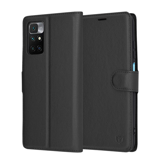 Case for Xiaomi Redmi 10 2022 / 10 (2021), Techsuit, Leather Folio, Black