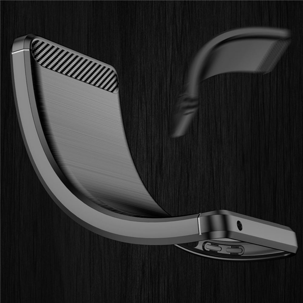 Coque pour Xiaomi Redmi 10C, Techsuit, Carbone, Noire