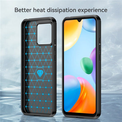 Coque pour Xiaomi Redmi 10C, Techsuit, Carbone, Noire