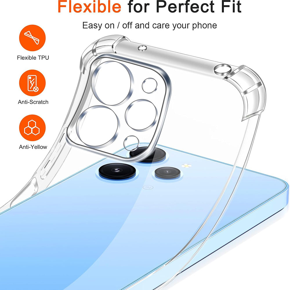 Hoesje voor Xiaomi Redmi 12 5G / 12, Techsuit, Schokbestendig Helder, Transparant