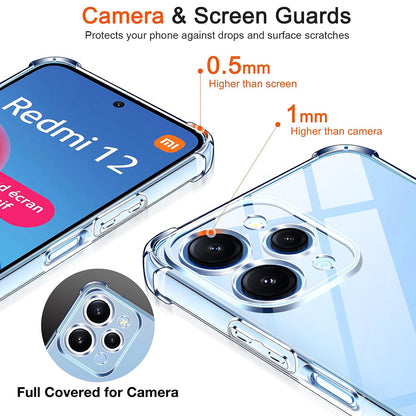 Hoesje voor Xiaomi Redmi 12 5G / 12, Techsuit, Schokbestendig Helder, Transparant