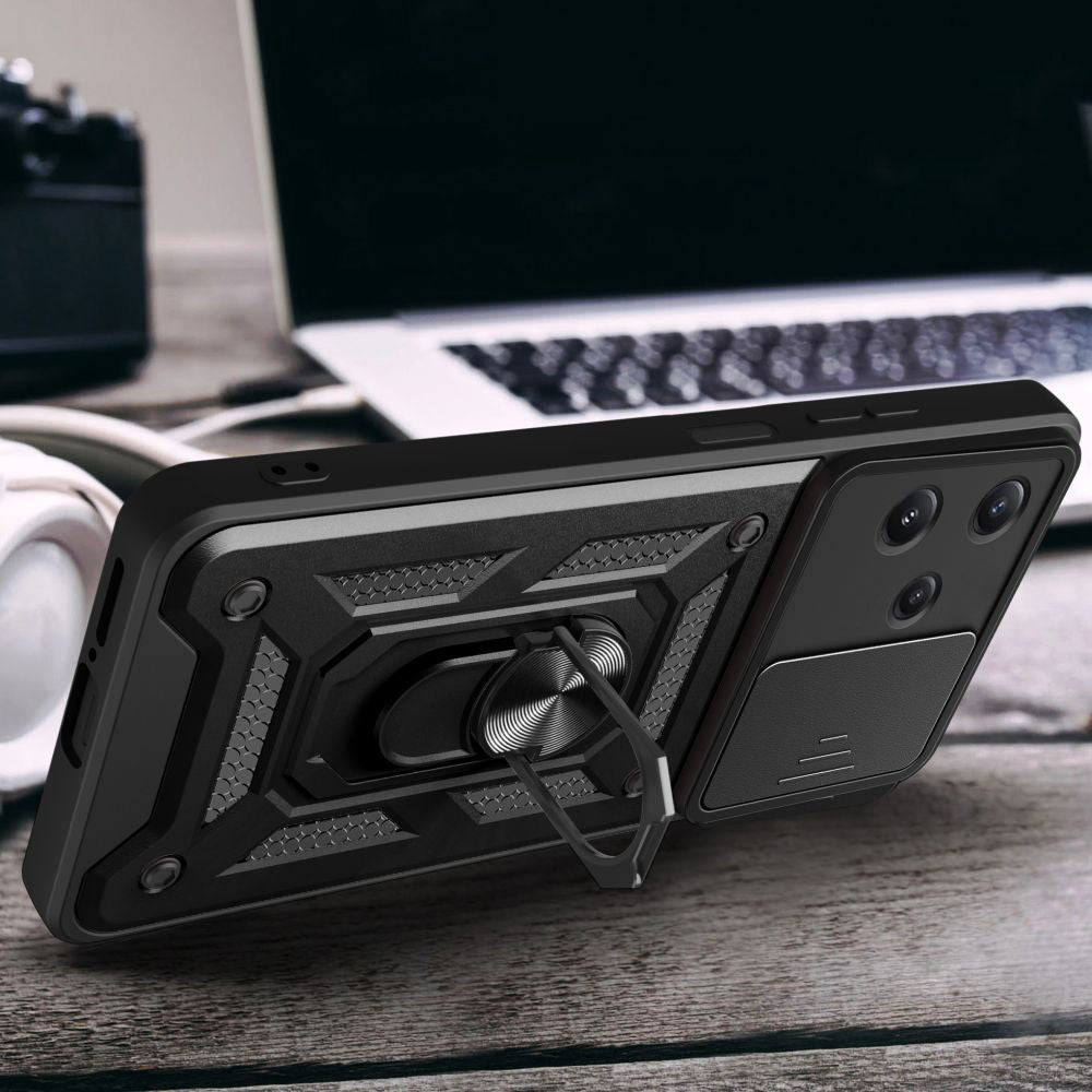 Hülle für Xiaomi Redmi 12 5G, Techsuit, CamShield, Schwarz
