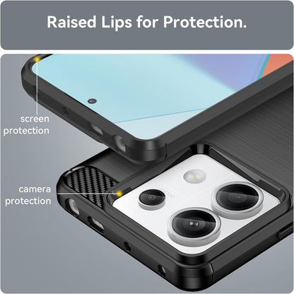Coque pour Xiaomi Redmi 13C 5G / 13C / Poco C65, Techsuit, Carbone, Noire