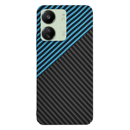 Hülle für Xiaomi Redmi 13C 5G / 13C / Poco C65, Techsuit, Carbonite FiberShell, Schwarz Blau