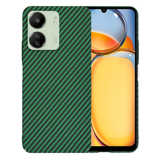 Hülle für Xiaomi Redmi 13C 5G / 13C / Poco C65, Techsuit, Carbonite FiberShell, Grün