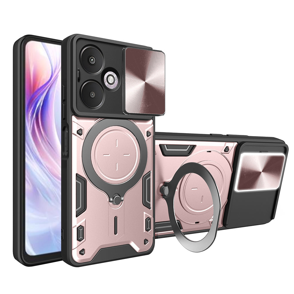 Hoes voor Xiaomi Redmi 13C 5G, Techsuit, CamGuard Pro, Roze Goud