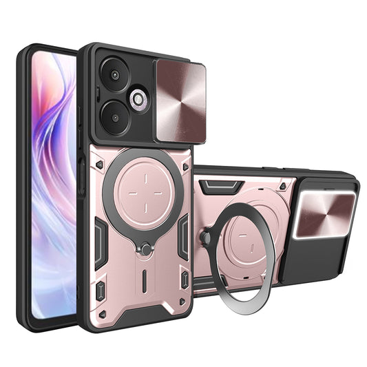 Hoes voor Xiaomi Redmi 13C 5G, Techsuit, CamGuard Pro, Roze Goud