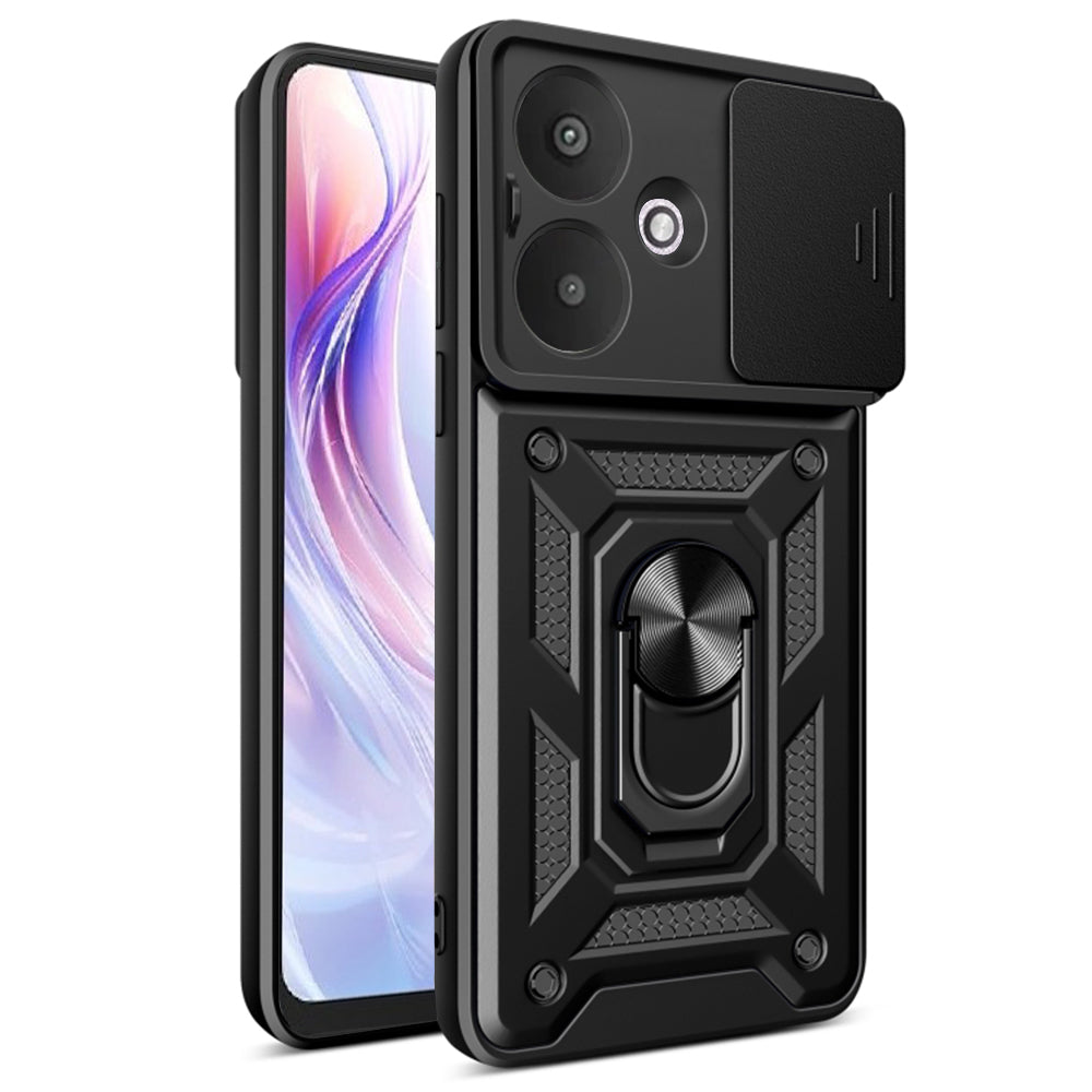 Hülle für Xiaomi Redmi 13C 5G, Techsuit, CamShield, Schwarz