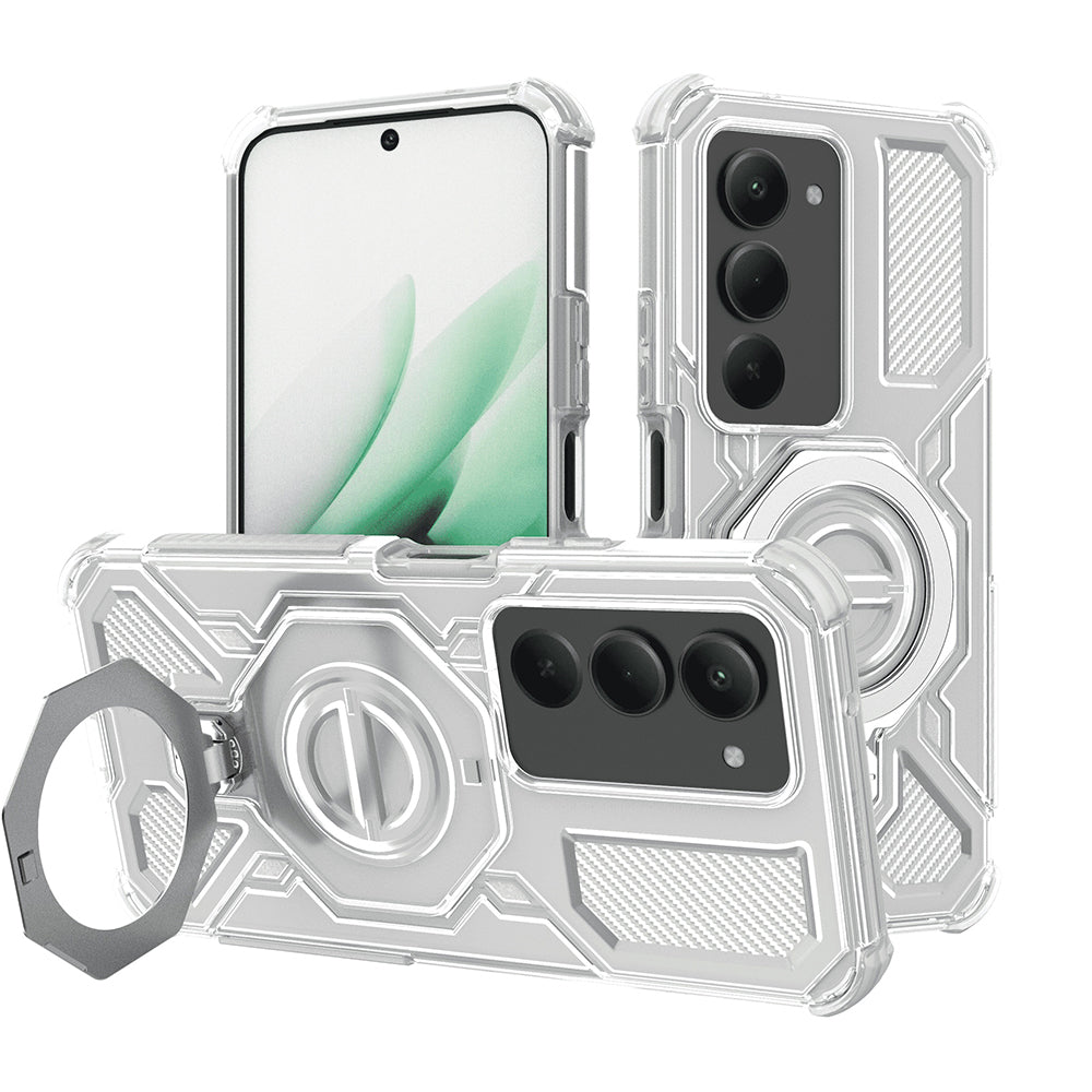 Étui pour Xiaomi Redmi 15 5G / 15 4G, Techsuit, Carbon Shield Pro, Blanc