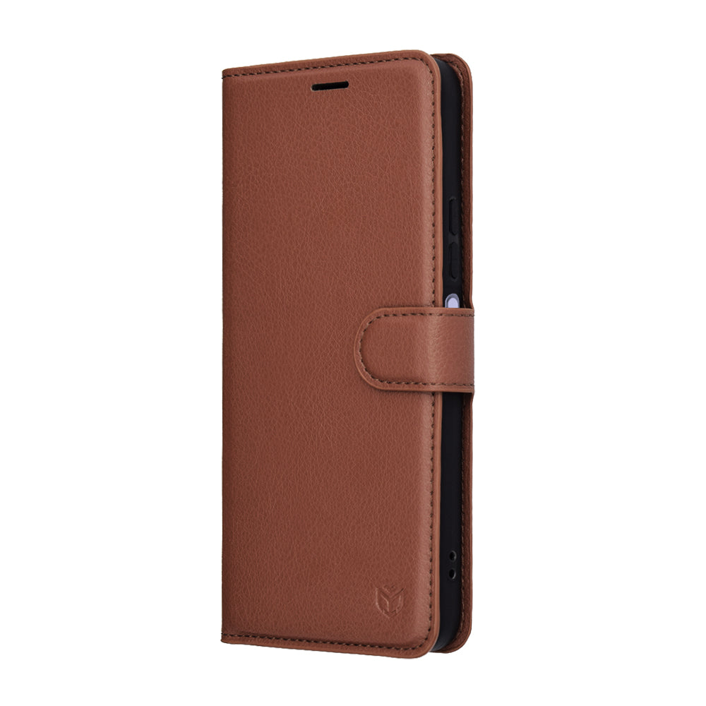 Hoes voor Xiaomi Redmi 15 5G / 15 4G, Techsuit, Leather Folio, Bruin