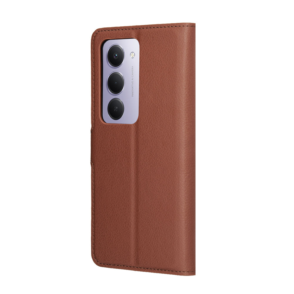 Hoes voor Xiaomi Redmi 15 5G / 15 4G, Techsuit, Leather Folio, Bruin