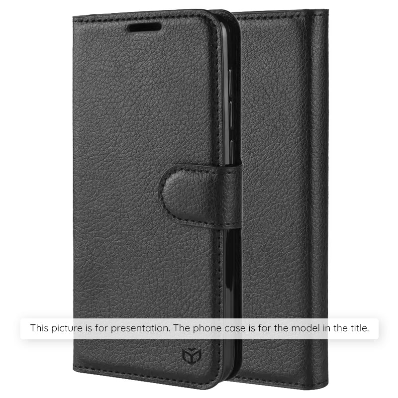 Coque pour Xiaomi Redmi 15 5G / 15 4G, Techsuit, Leather Folio, Noire