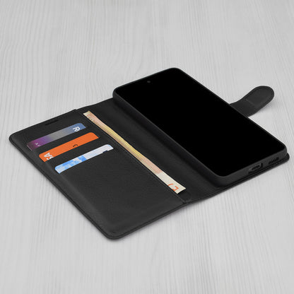 Coque pour Xiaomi Redmi 15 5G / 15 4G, Techsuit, Leather Folio, Noire