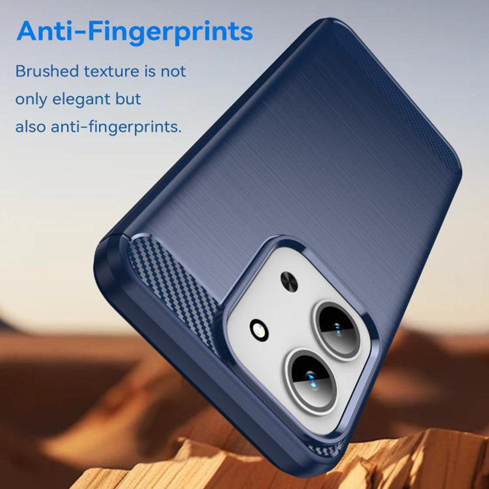 Hoes voor Xiaomi Redmi 15C 5G / 15C 4G, Techsuit, Carbon, Blauw