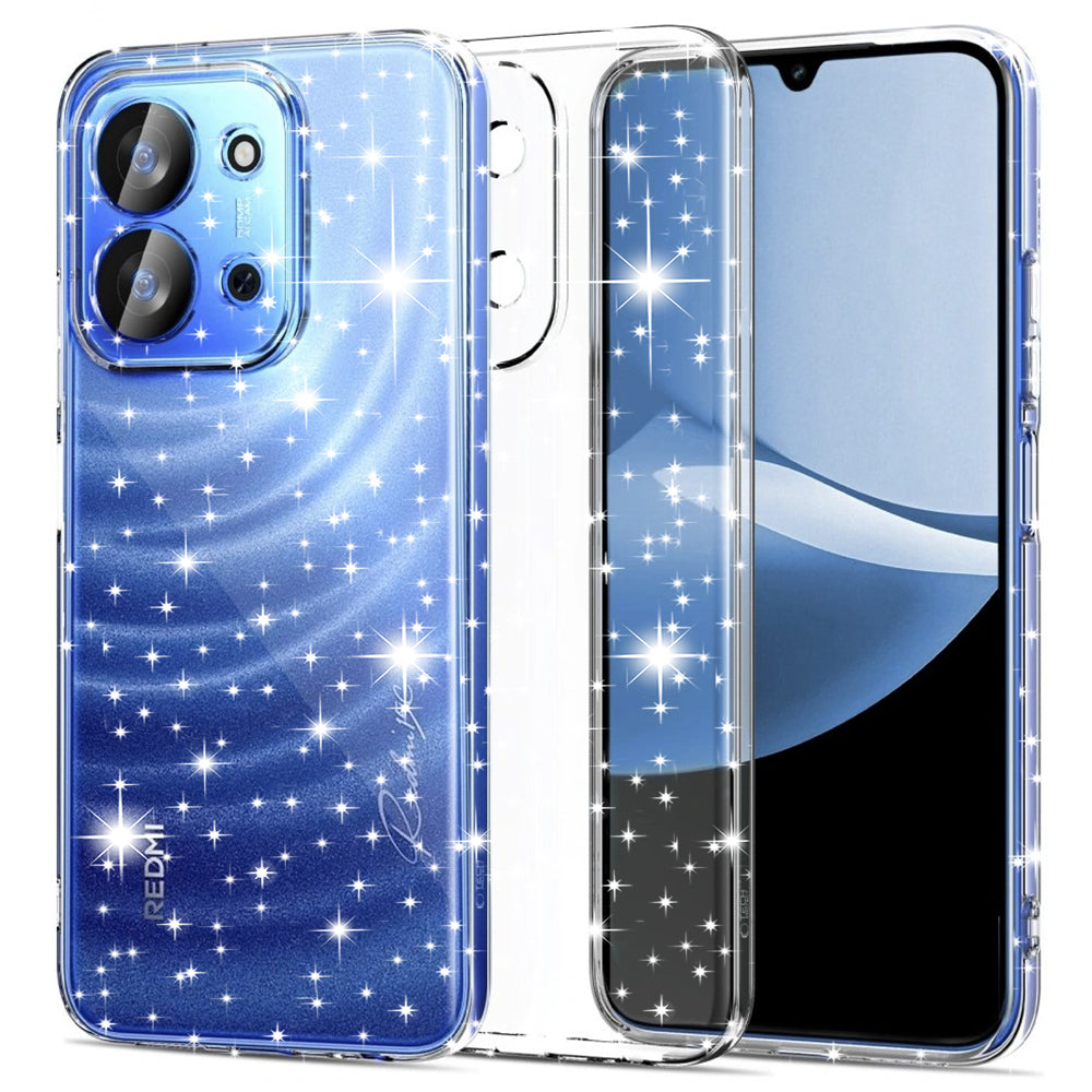 Case for Xiaomi Redmi 15C 5G / 15C 4G, Techsuit, SparkleSkin, Transparent