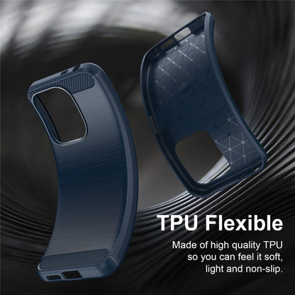 Coque pour Xiaomi Redmi 17 5G / 17 4G, Techsuit, Carbone, Bleue