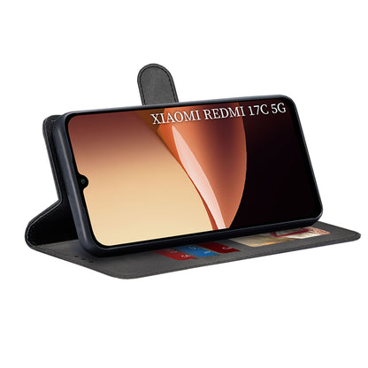 Hoes voor Xiaomi Redmi 17C 5G, Techsuit, Diary Book, Zwart