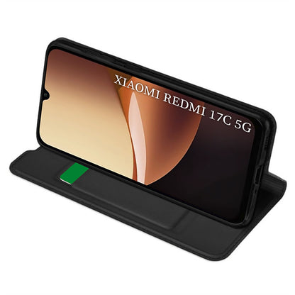 Coque pour Xiaomi Redmi 17C 5G, Techsuit, Magskin Book, Noire