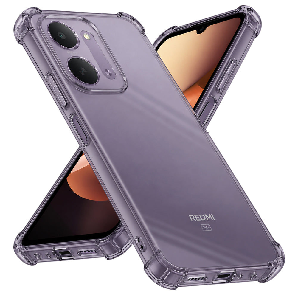 Hülle für Xiaomi Redmi 17C 5G, Techsuit, stoßfest klar, rauchfarben