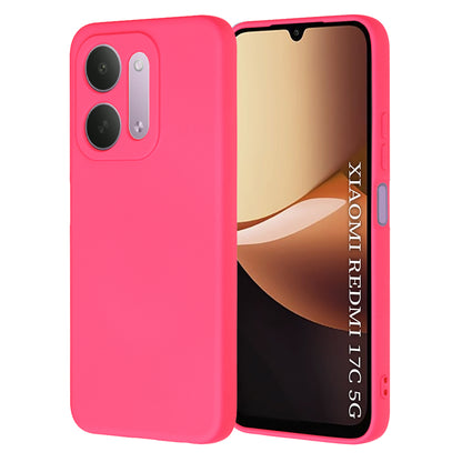 Hülle für Xiaomi Redmi 17C 5G, Techsuit, SoftFlex, Dunkelrosa