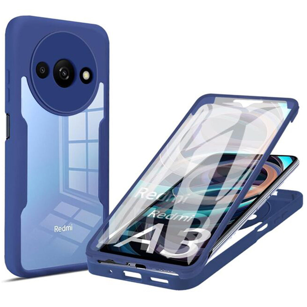 Coque pour Xiaomi Redmi A3x / A3, Techsuit, ColorVerse 360, Bleue