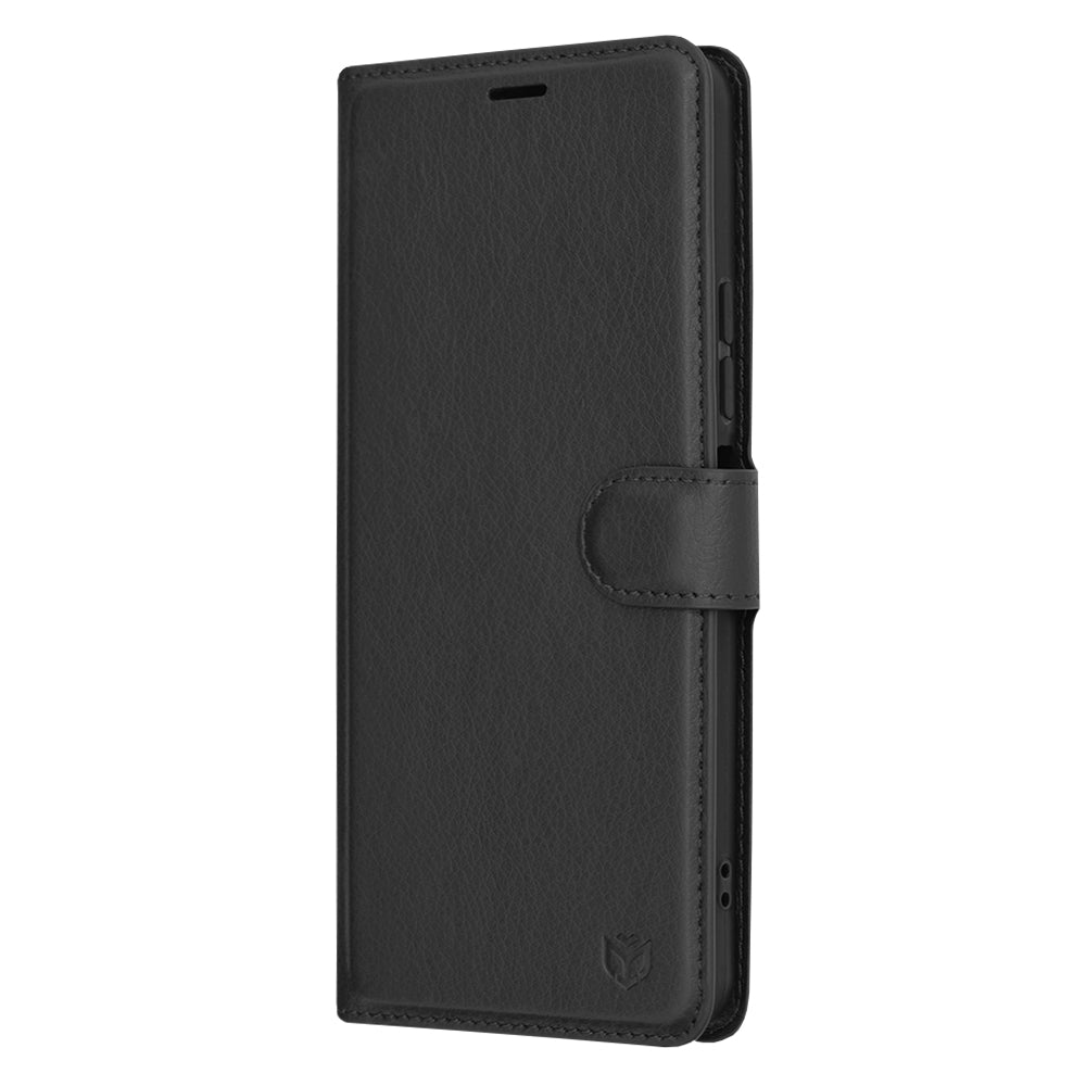 Hülle für Xiaomi Redmi A3x / A3, Techsuit, Leder-Folio, Schwarz