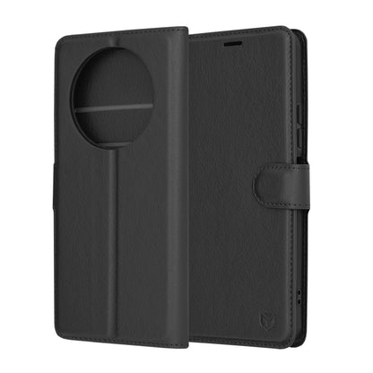 Hülle für Xiaomi Redmi A3x / A3, Techsuit, Leder-Folio, Schwarz