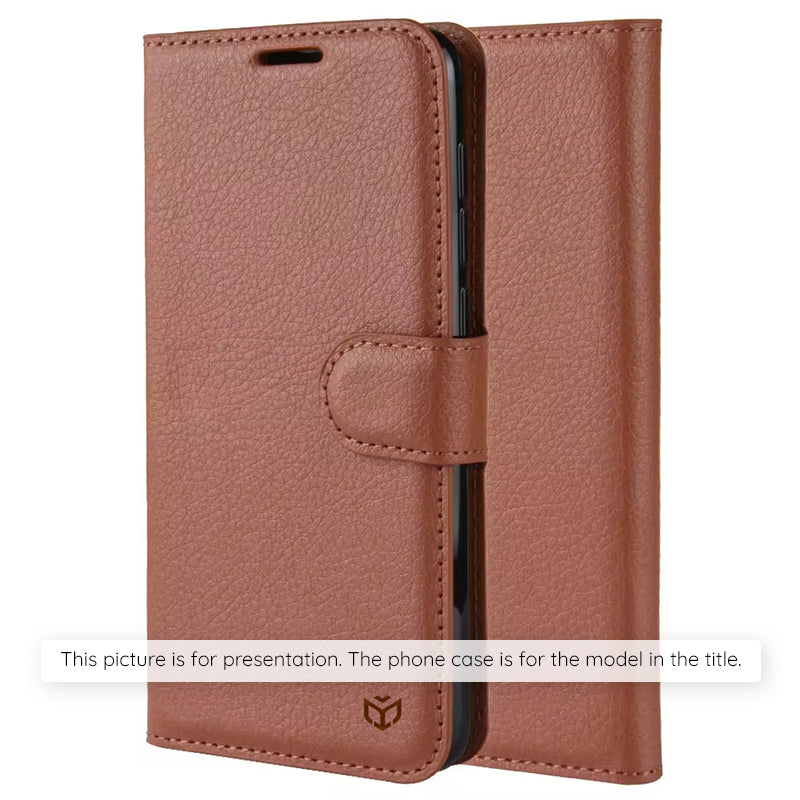 Hülle für Xiaomi Redmi A5 4G (Standard), Techsuit, Leder-Folio, Braun