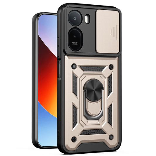 Hoesje voor Xiaomi Redmi A7 Pro 4G, Techsuit, CamShield, Goudkleurig