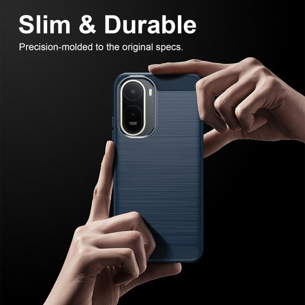 Hülle für Xiaomi Redmi A7 Pro 4G, Techsuit, Carbon, Blau