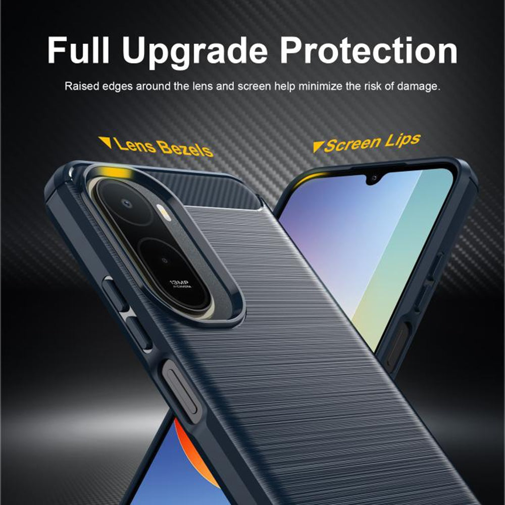 Hülle für Xiaomi Redmi A7 Pro 4G, Techsuit, Carbon, Blau
