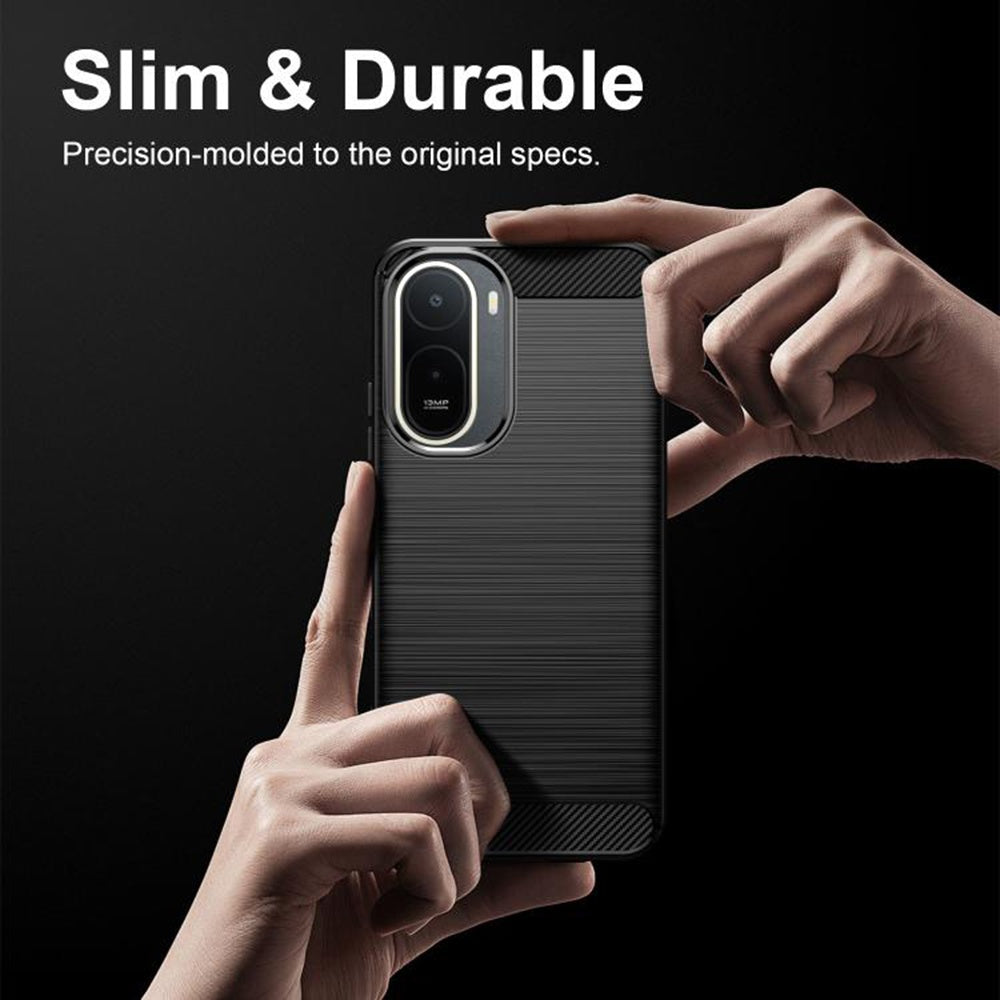 Hülle für Xiaomi Redmi A7 Pro 4G, Techsuit, Carbon, Schwarz