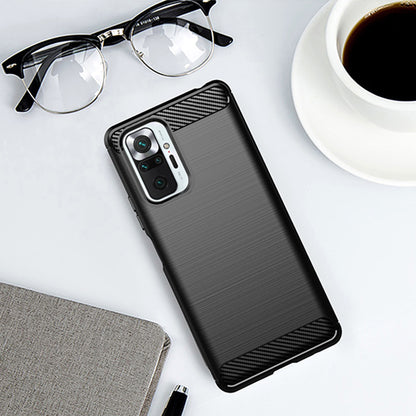 Hülle für Xiaomi Redmi Note 10 Pro Max / Note 10 Pro, Techsuit, Carbon, Schwarz