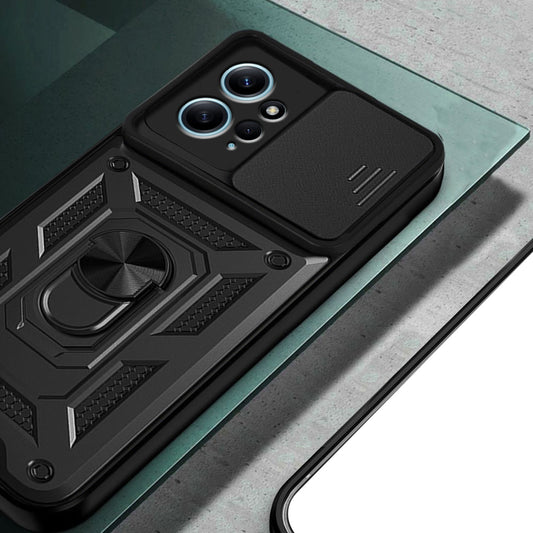 Hülle für Xiaomi Redmi Note 12 4G, Techsuit, CamShield, Schwarz