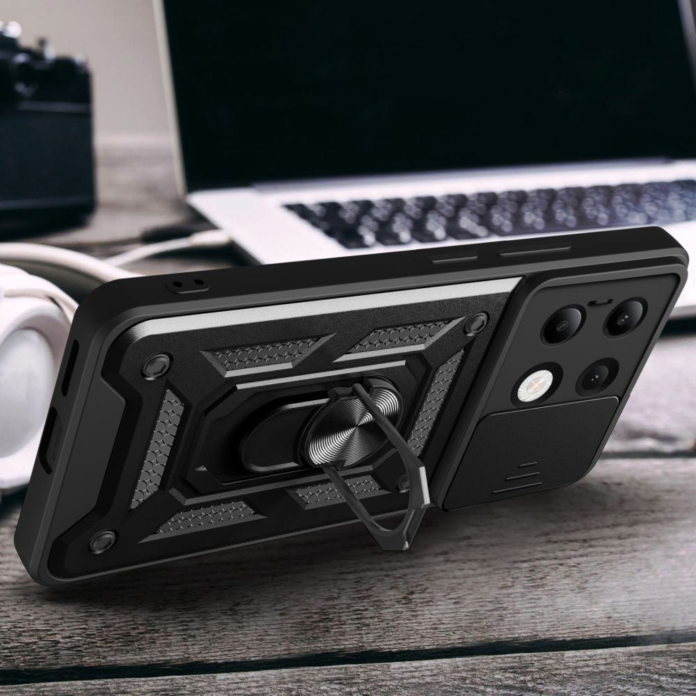 Coque pour Xiaomi Redmi Note 13 4G, Techsuit, CamShield, Noire