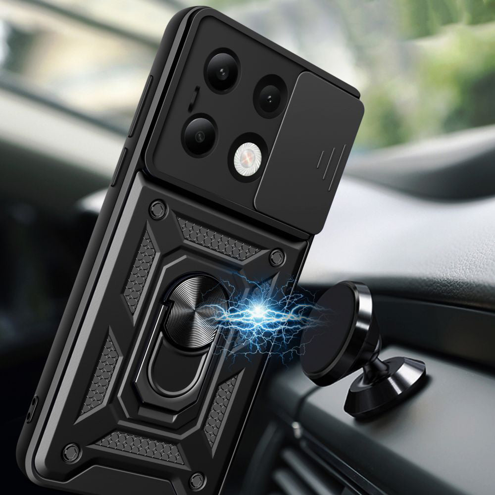 Coque pour Xiaomi Redmi Note 13 4G, Techsuit, CamShield, Noire