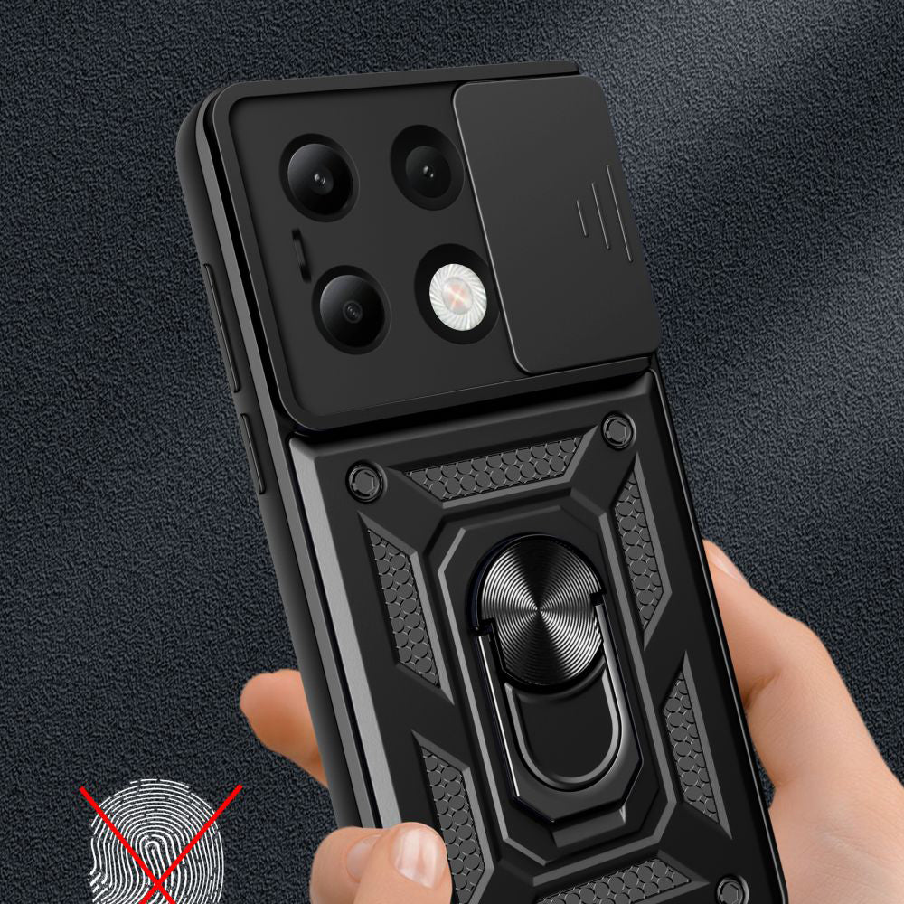 Coque pour Xiaomi Redmi Note 13 4G, Techsuit, CamShield, Noire