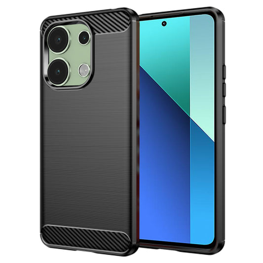 Coque pour Xiaomi Redmi Note 13 4G, Techsuit, Carbone, Noire