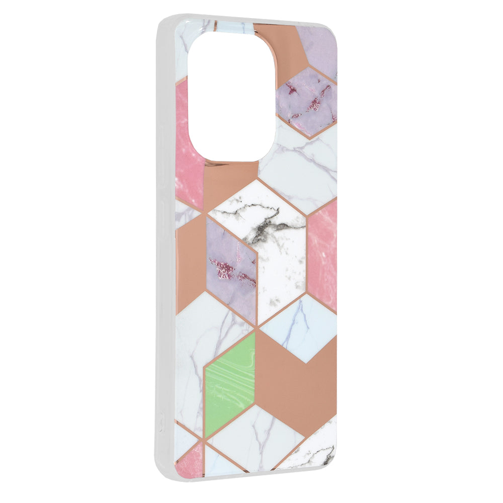 Coque pour Xiaomi Redmi Note 13 4G, Techsuit, Marble, Violet