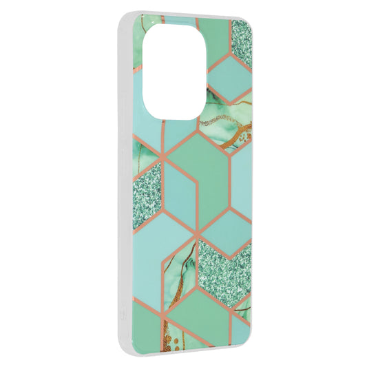 Hoes voor Xiaomi Redmi Note 13 4G, Techsuit, Marble, Groen