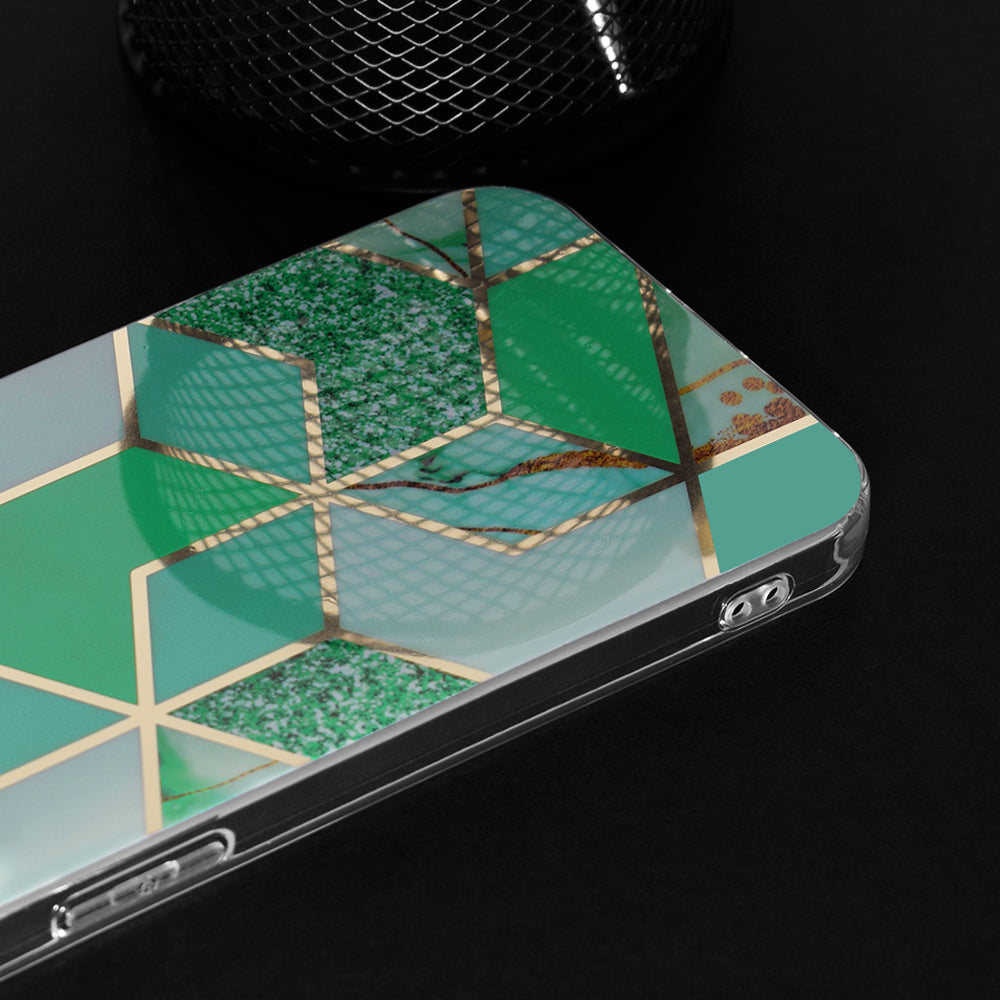 Coque pour Xiaomi Redmi Note 13 4G, Techsuit, Marble, Vert