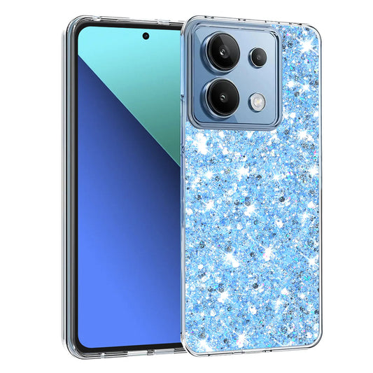 Hoesje voor Xiaomi Redmi Note 13 4G, Techsuit, Sparkly Glitter, Blauw