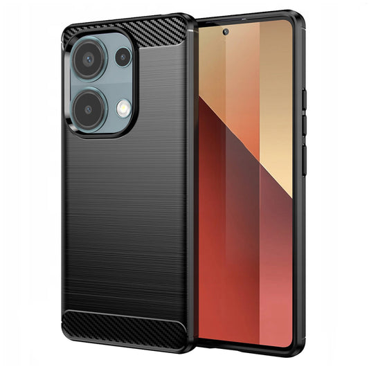 Hoes voor Xiaomi Redmi Note 13 Pro 4G / Poco M6 Pro 4G, Techsuit, Carbon, Zwart