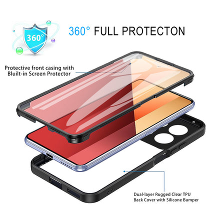 Coque pour Xiaomi Redmi Note 13 Pro 4G / Poco M6 Pro 4G, Techsuit, ColorVerse 360, Noire