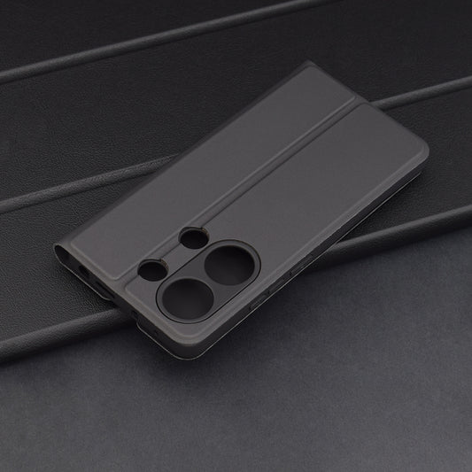 Coque pour Xiaomi Redmi Note 13 Pro 4G / Poco M6 Pro 4G, Techsuit, Magskin Book, Noire
