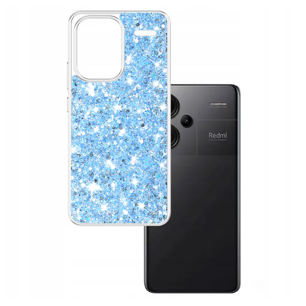 Hülle für Xiaomi Redmi Note 13 Pro+, Techsuit, Glitzernd, Blau